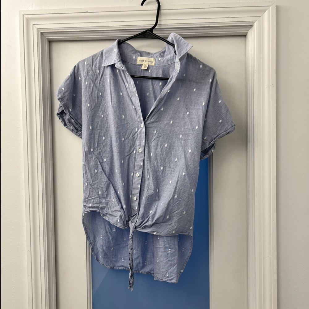 Button down collared blouse